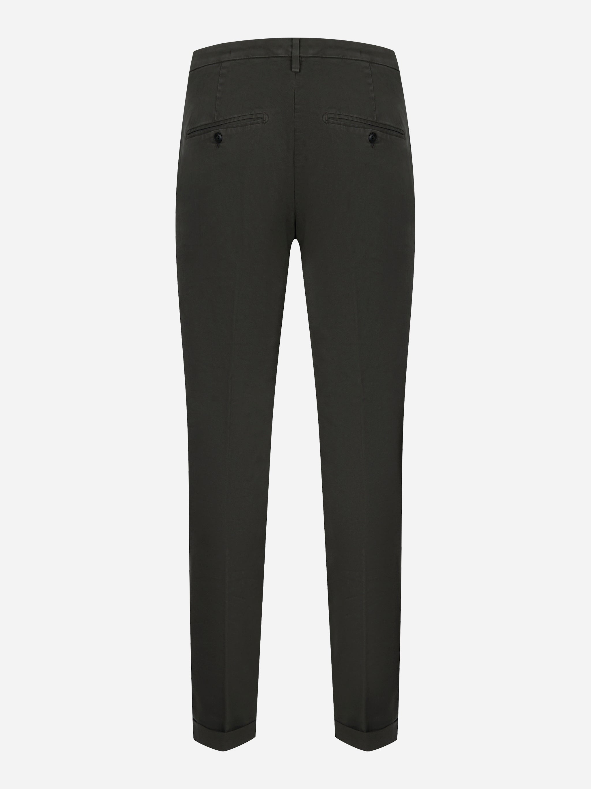 Pantalone Gaubert slim verde in gabardina mano calda DONDUP retro