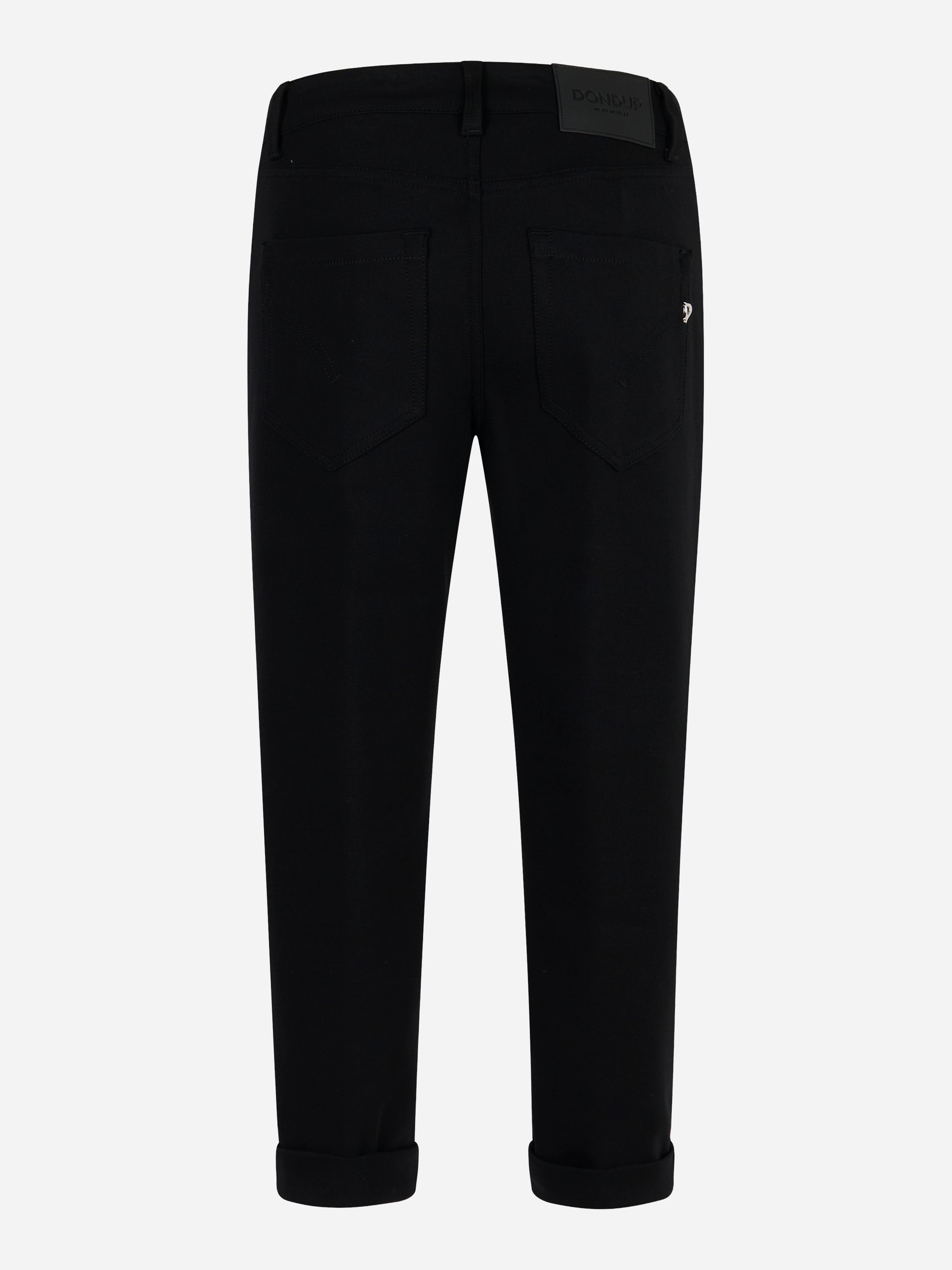 Pantalone Koons DONDUP nero con etichetta logata - retro