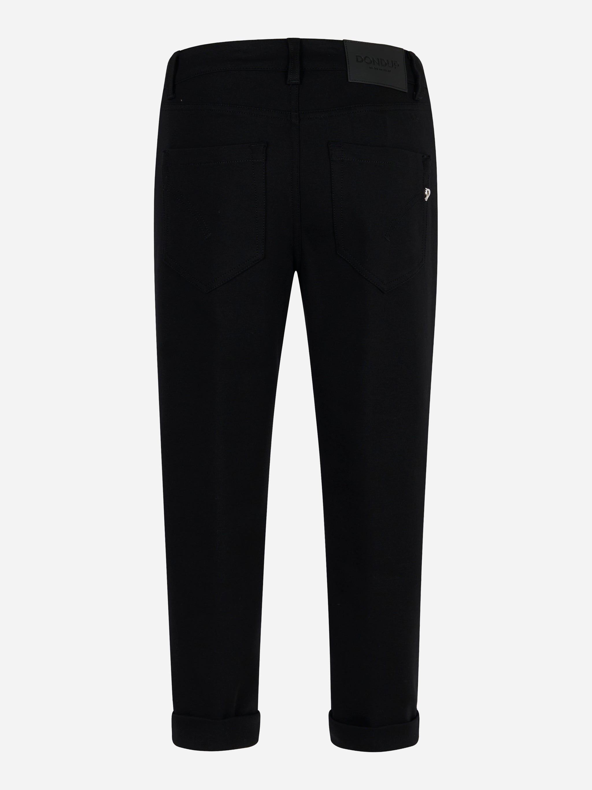 Pantalone Koons DONDUP nero con etichetta logata - retro