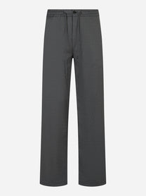 Pantalone Dondup loose fit in lana vergine con coulisse - fronte