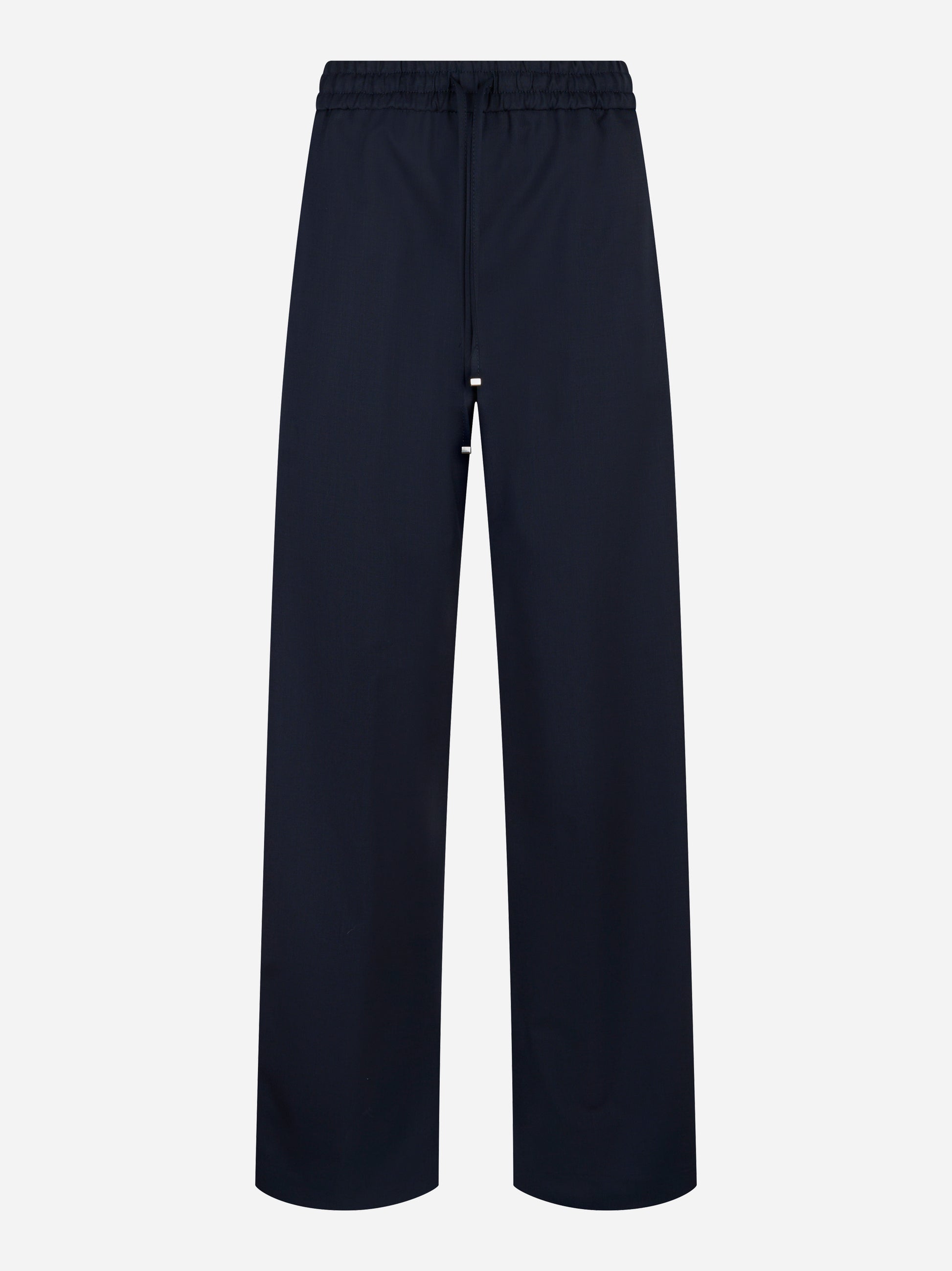 Pantalone DONDUP modello Marisol jogger in flanella blu – fronte