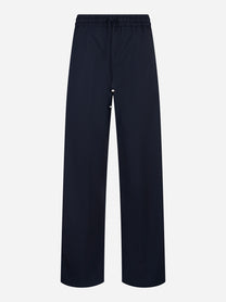 Pantalone DONDUP modello Marisol jogger in flanella blu – fronte