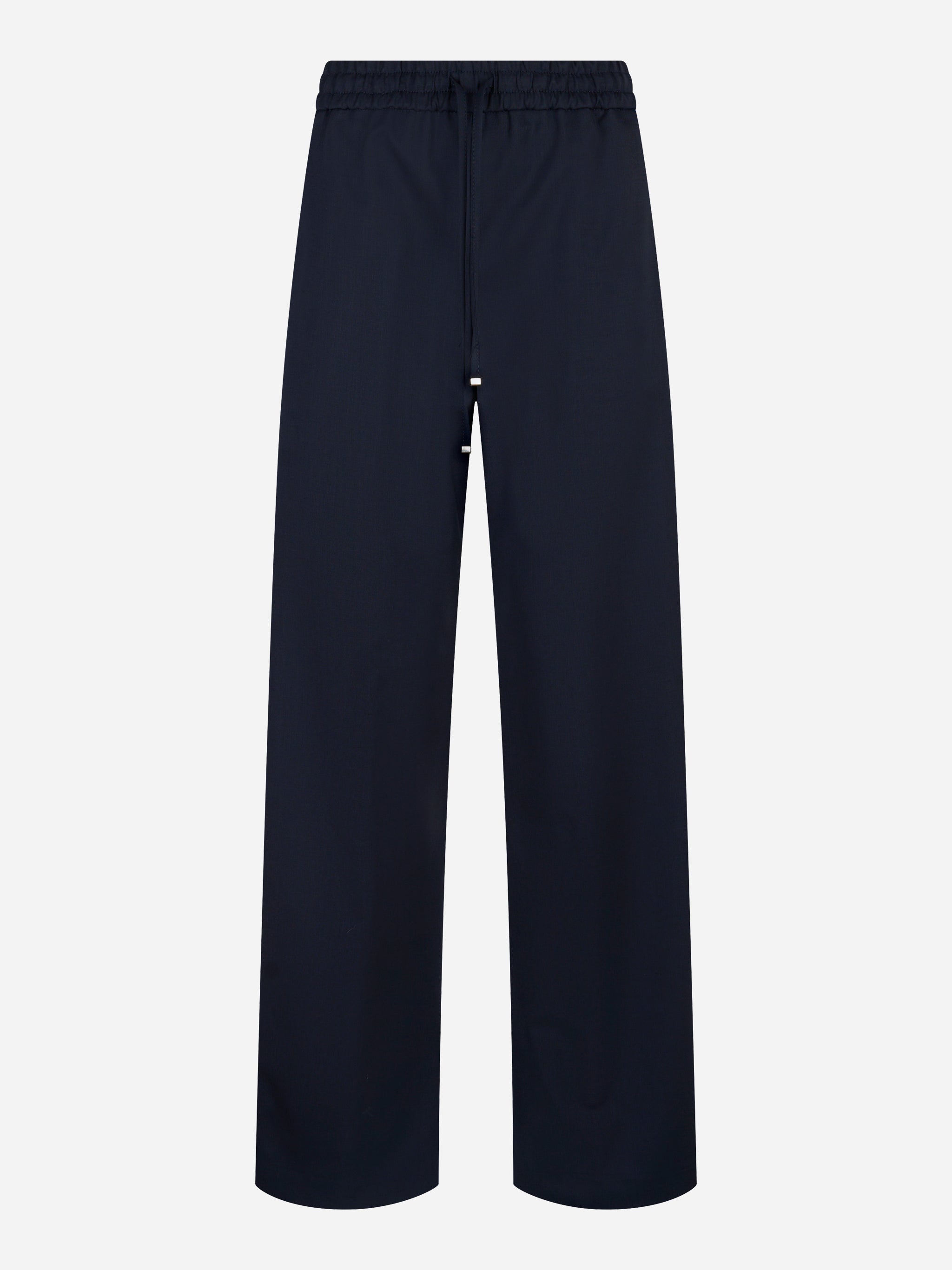 Pantalone DONDUP modello Marisol jogger in flanella blu – fronte