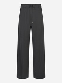 Pantalone Marisol jogger grigio in flanella stretch di Dondup, fronte