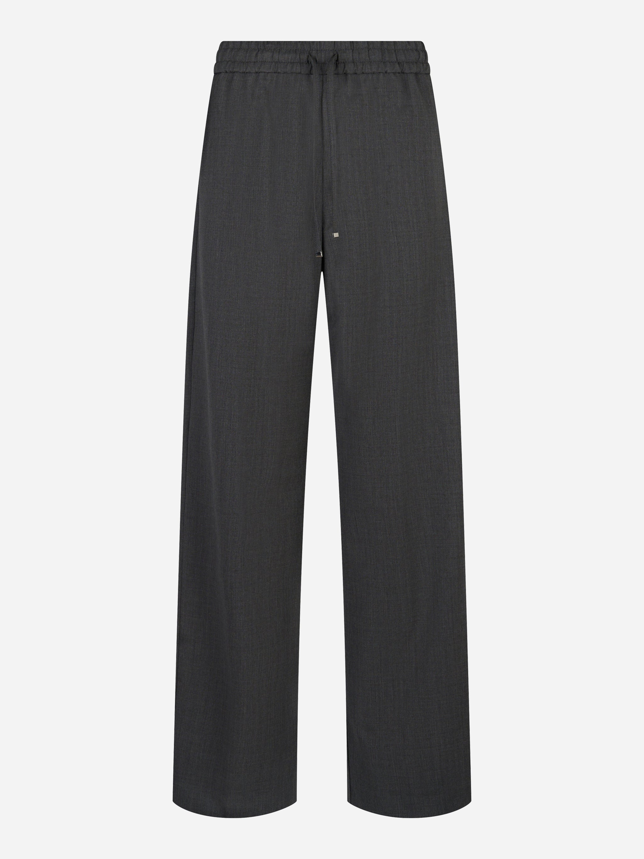 Pantalone Marisol jogger grigio in flanella stretch di Dondup, fronte