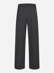 Pantalone Marisol jogger grigio in flanella stretch di Dondup, retro