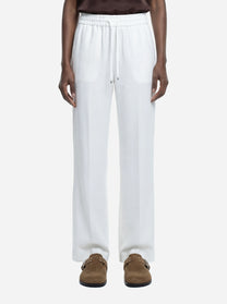 Pantalone jogger Marisol in viscosa bianco