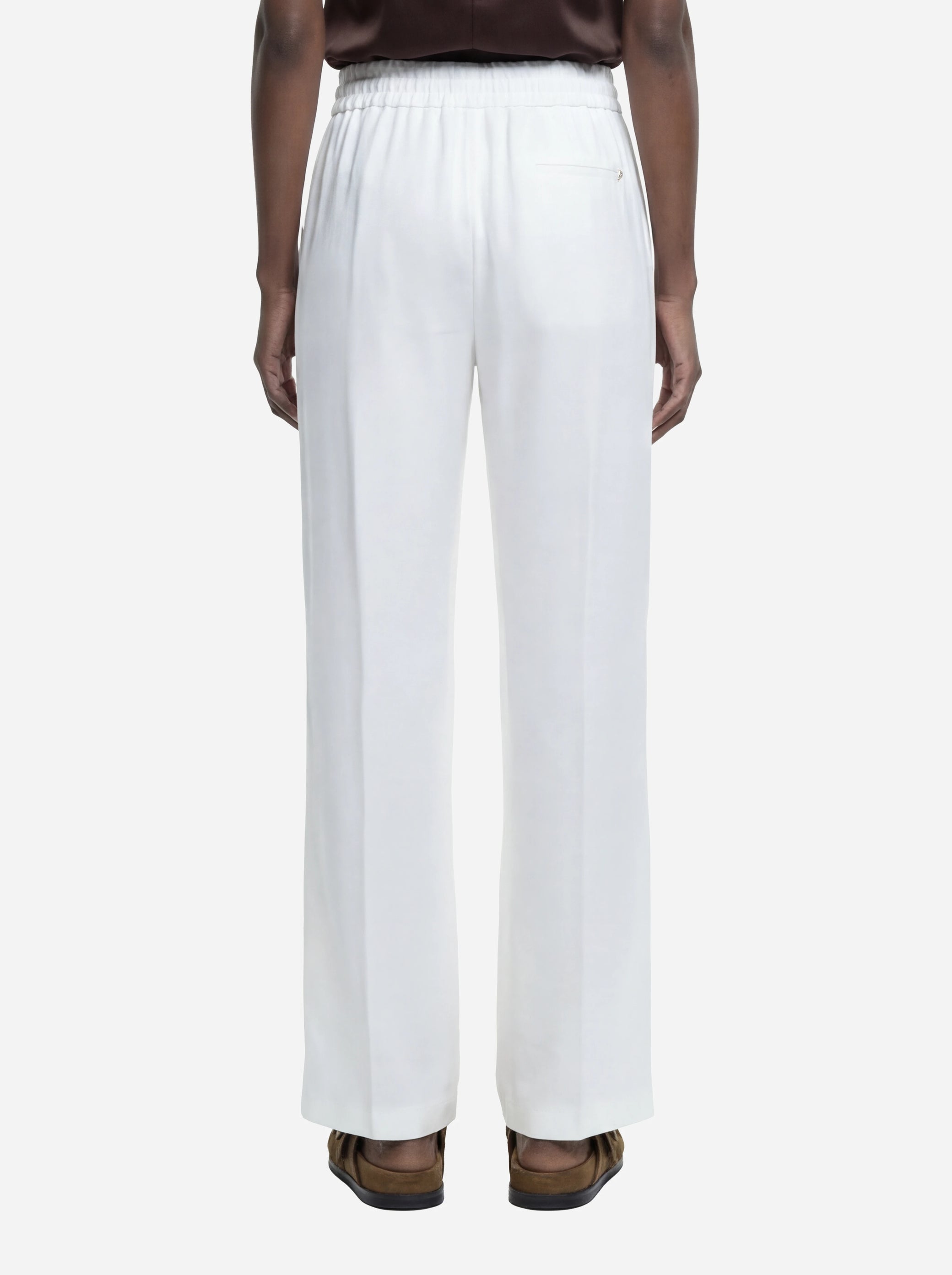 Pantalone jogger Marisol in viscosa bianco