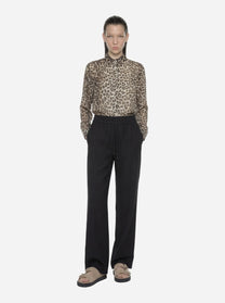 Pantalone jogger Marisol in viscosa nero