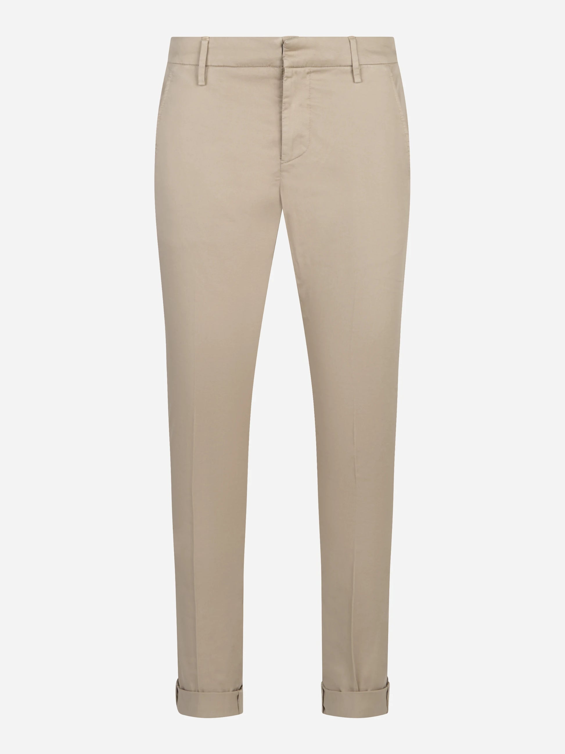 Pantalone slim fit Gaubert in gabardina di cotone beige