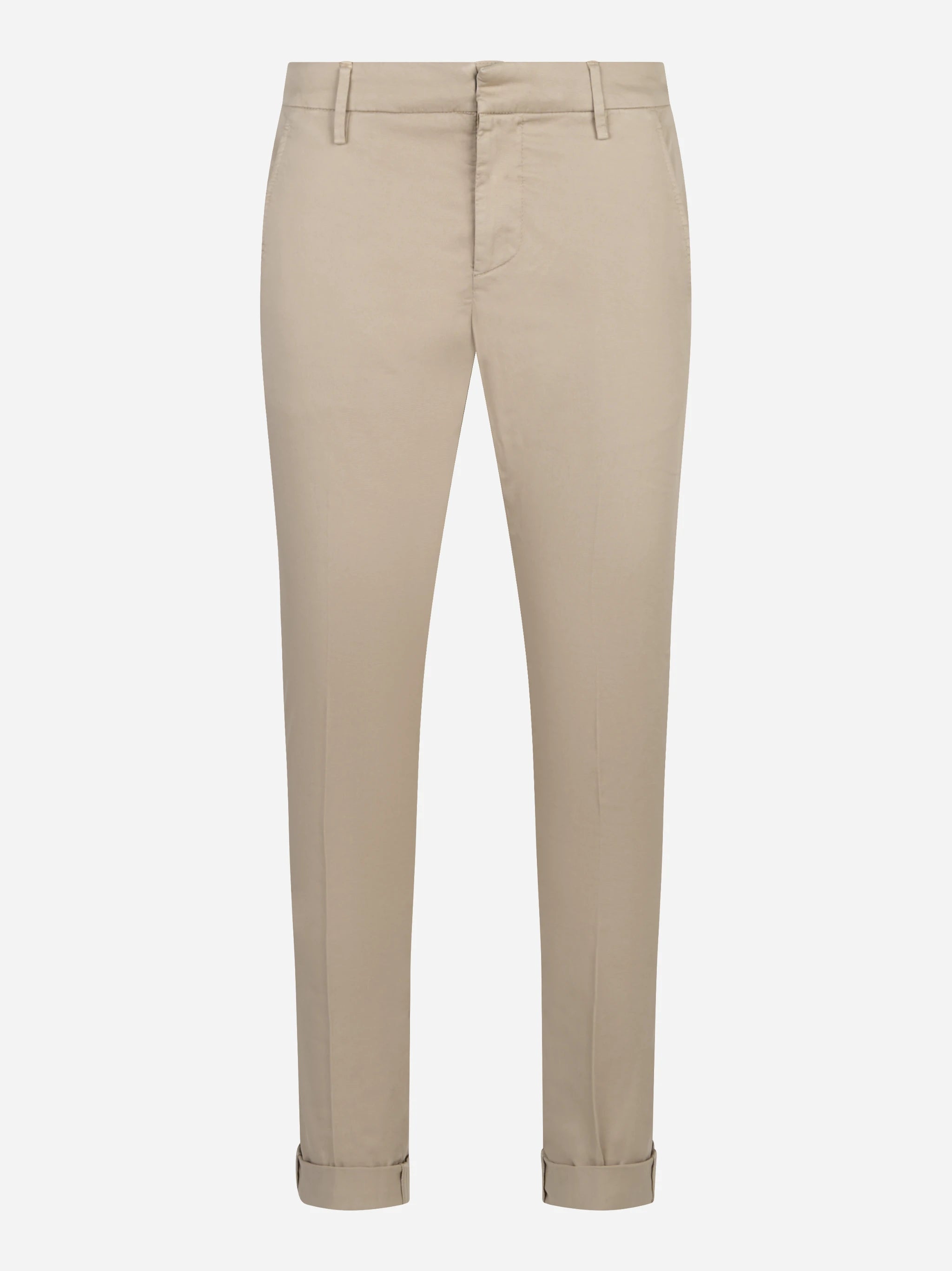 Pantalone slim fit Gaubert in gabardina di cotone beige