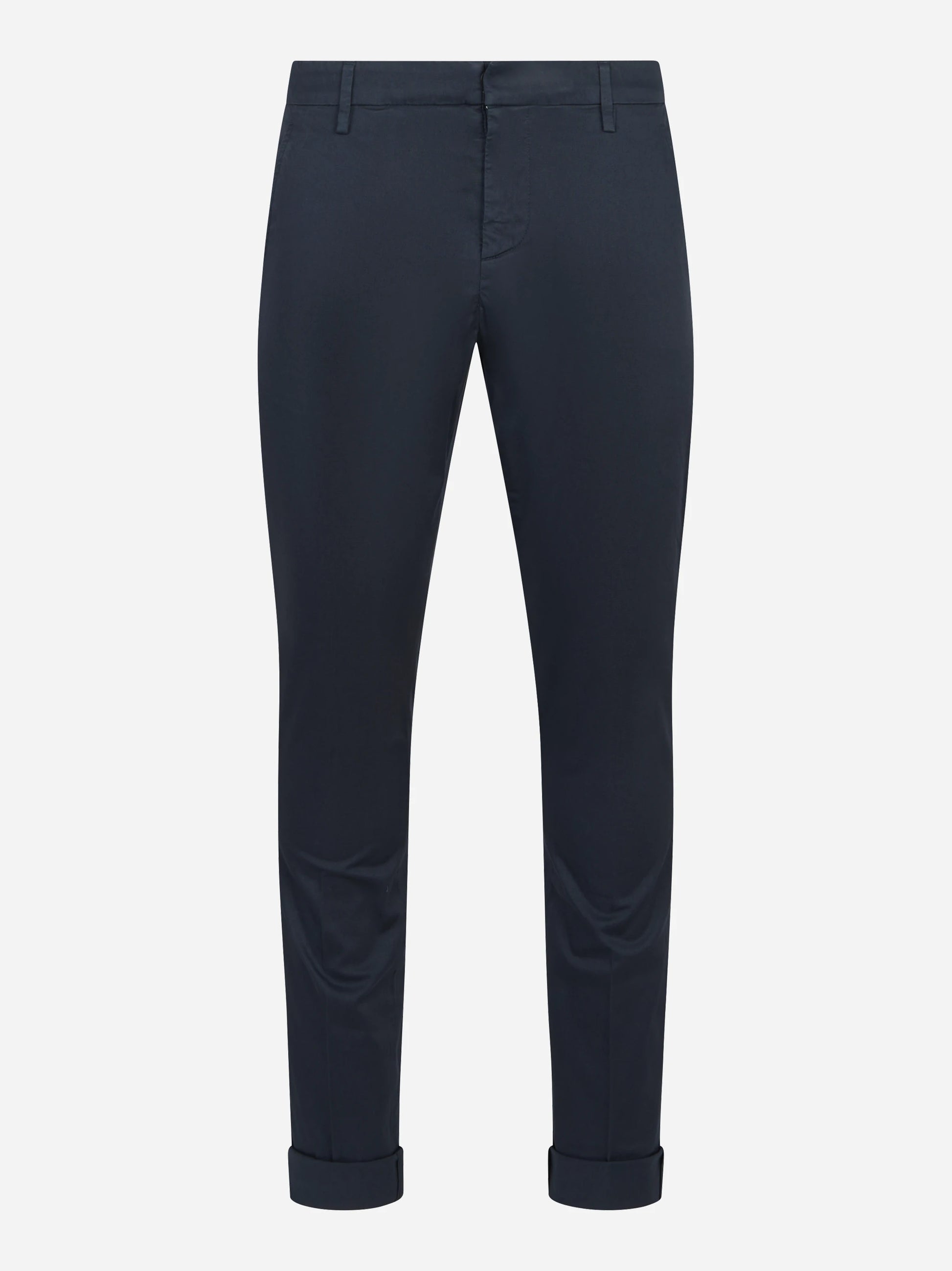Pantalone slim fit Gaubert in gabardina di cotone blu