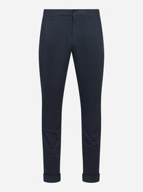 Pantalone slim fit Gaubert in gabardina di cotone blu