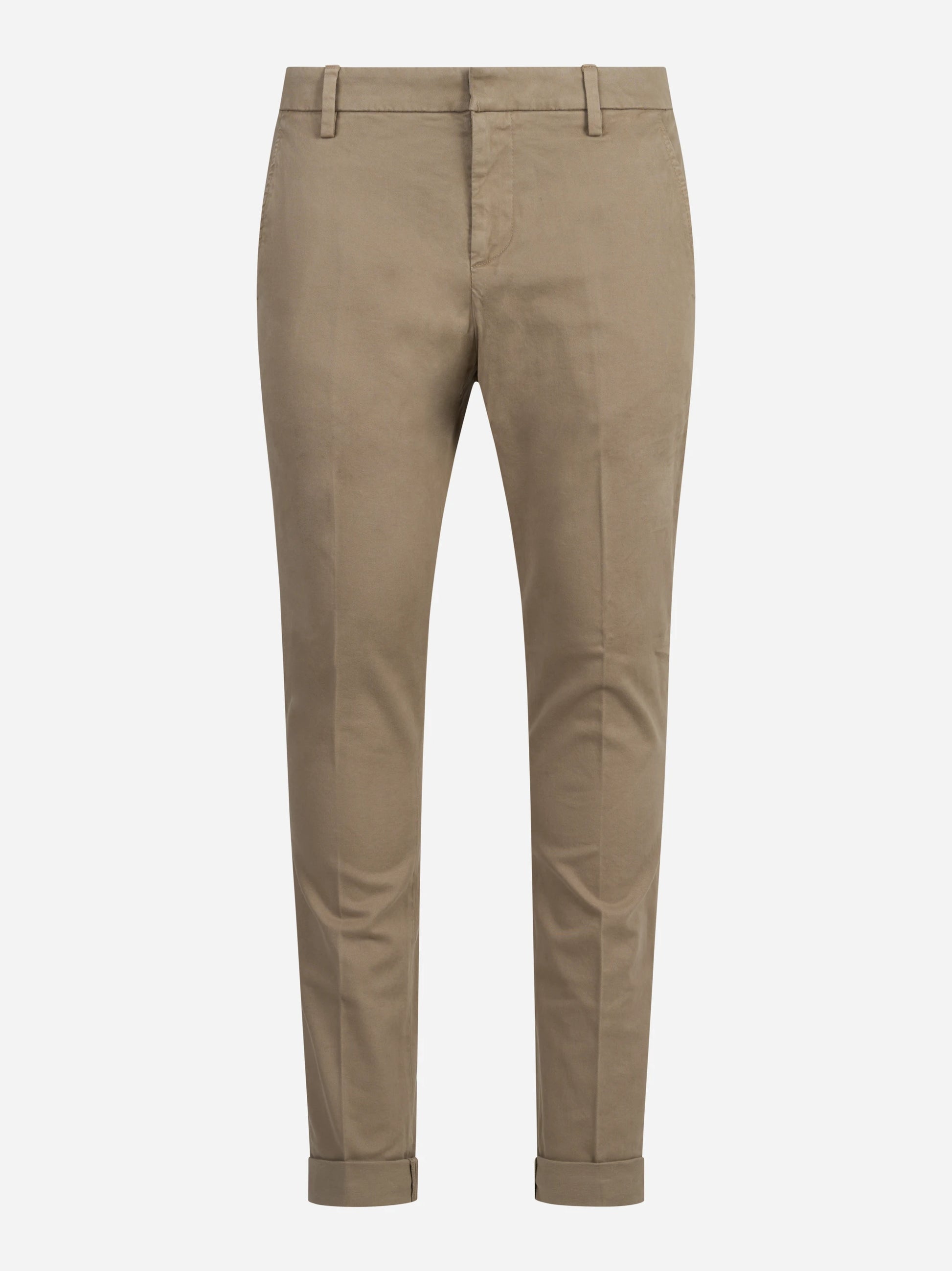 Pantalone Gaubert slim fit in cotone beige - vista frontale