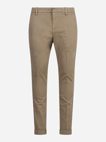 Pantalone Gaubert slim fit in cotone beige - vista frontale