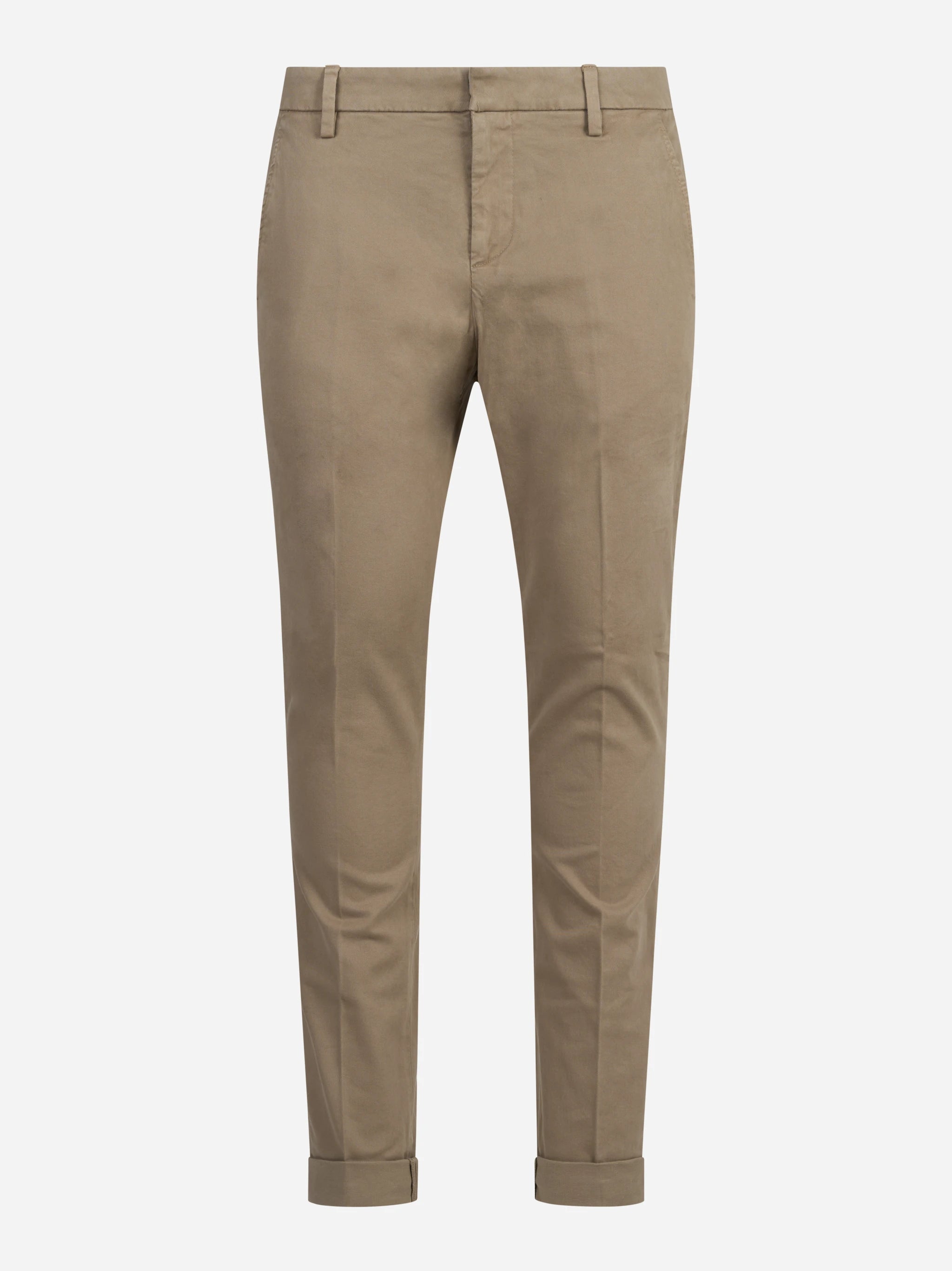 Pantalone Gaubert slim fit in cotone beige - vista frontale