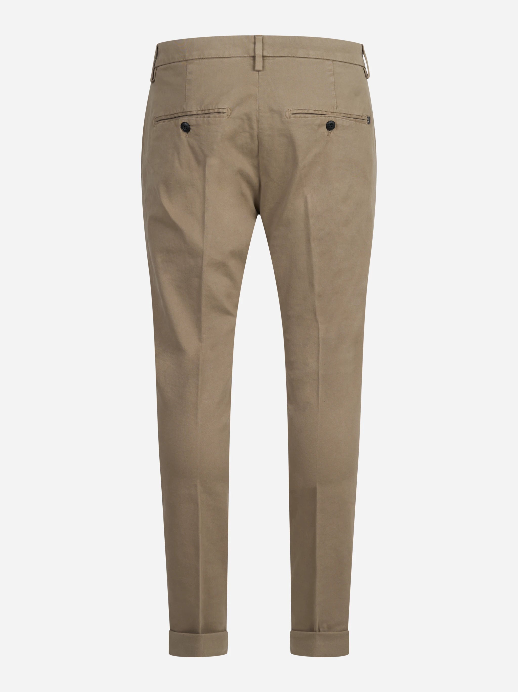 Pantalone Gaubert slim fit in cotone beige - vista posteriore