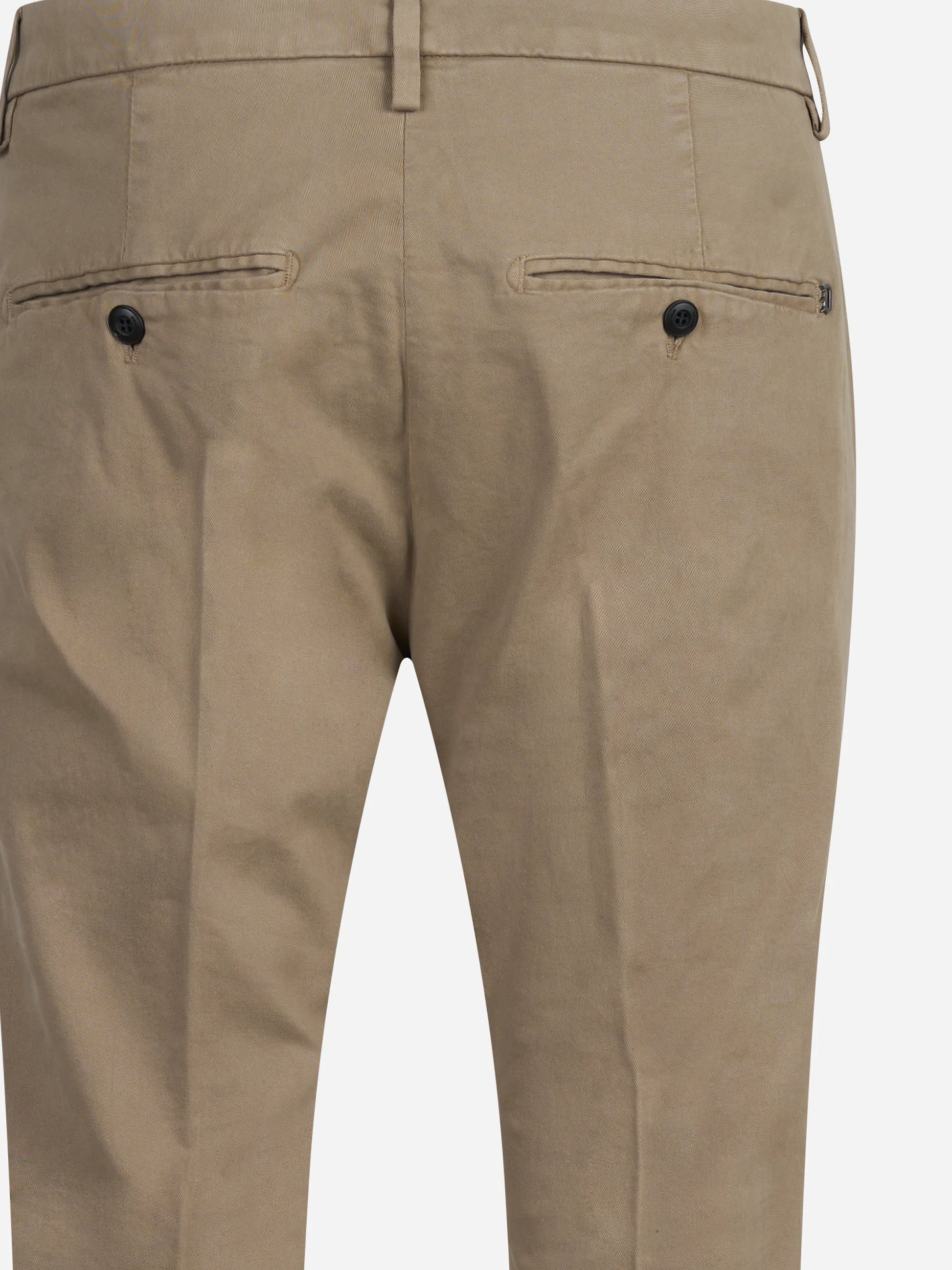 Pantalone Gaubert slim fit in cotone beige - vista laterale e dettagli