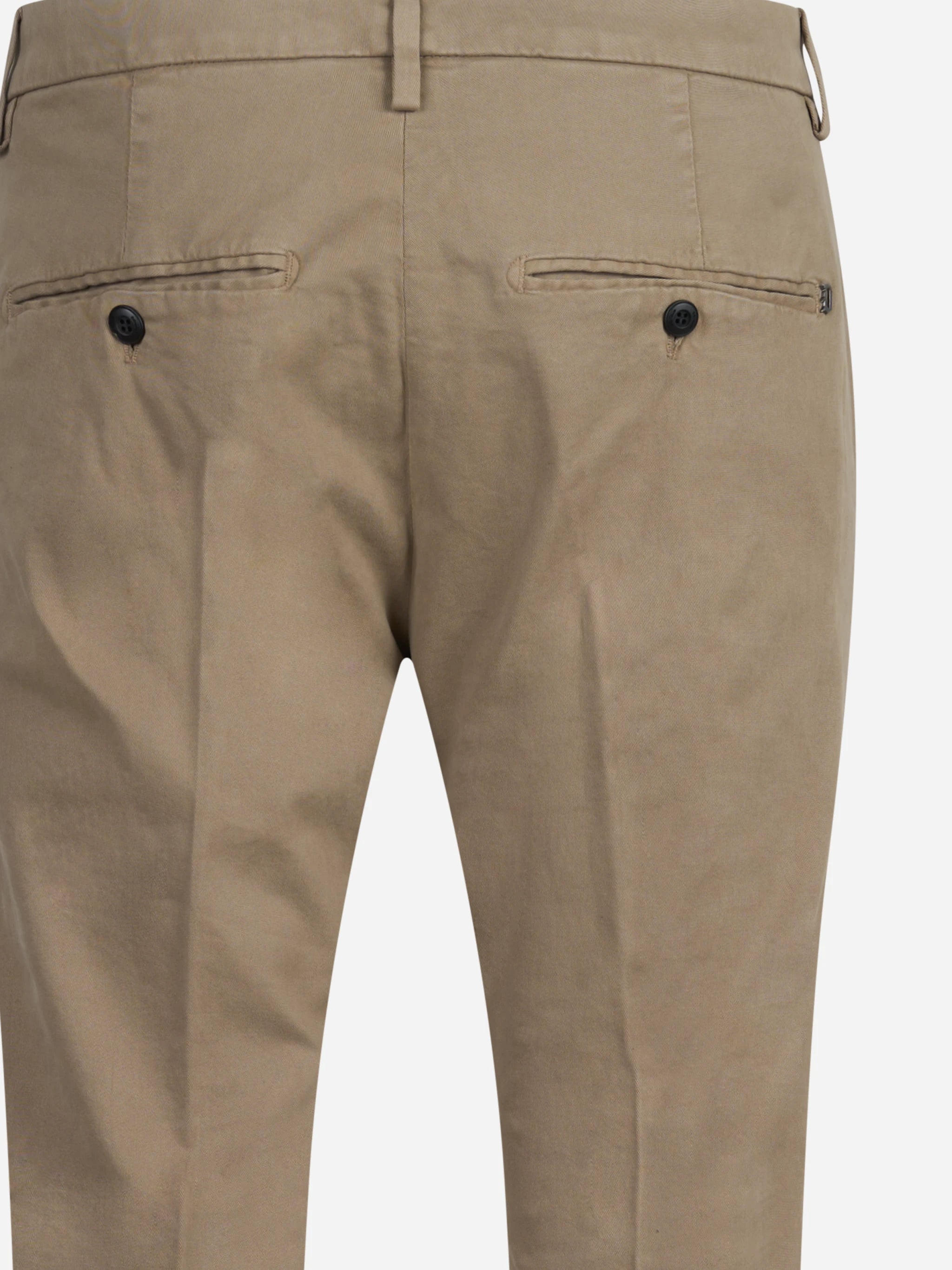 Pantalone Gaubert slim fit in cotone beige - vista laterale e dettagli