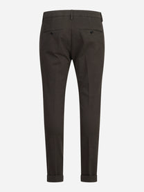 Pantalone Gaubert slim fit in cotone marrone - vista posteriore