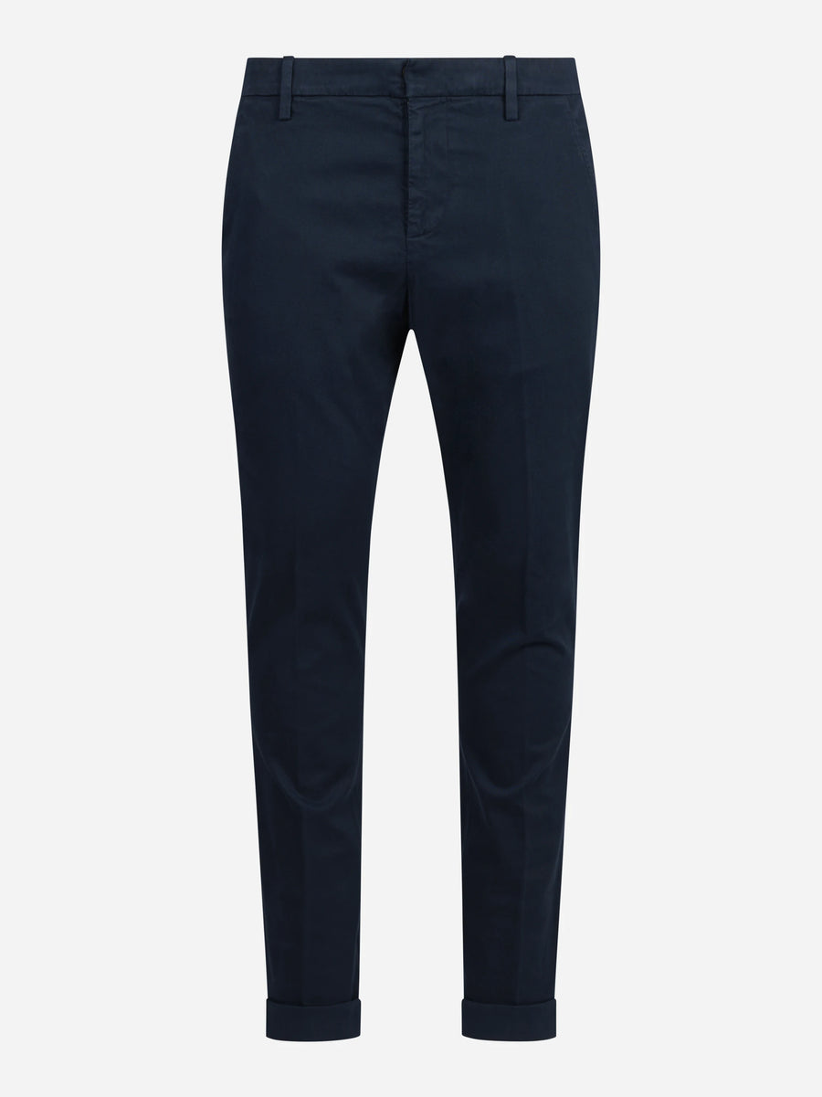 Pantalone Gaubert slim fit in cotone blu - vista frontale