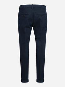 Pantalone Gaubert slim fit in cotone blu - vista posteriore