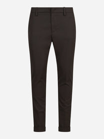 Pantalone Gaubert slim fit marrone - vista frontale