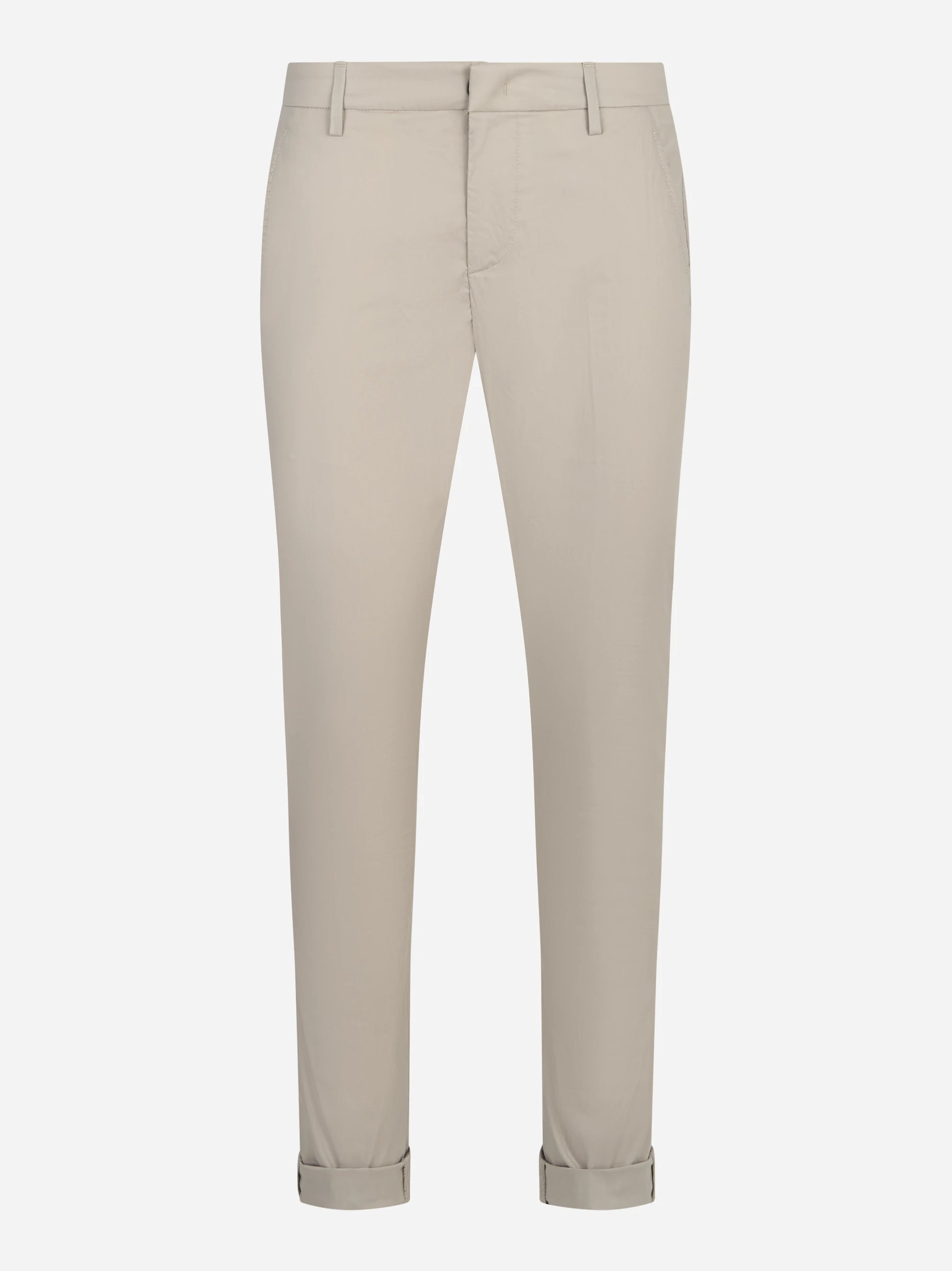 Pantalone slim fit Gaubert in popeline di cotone beige