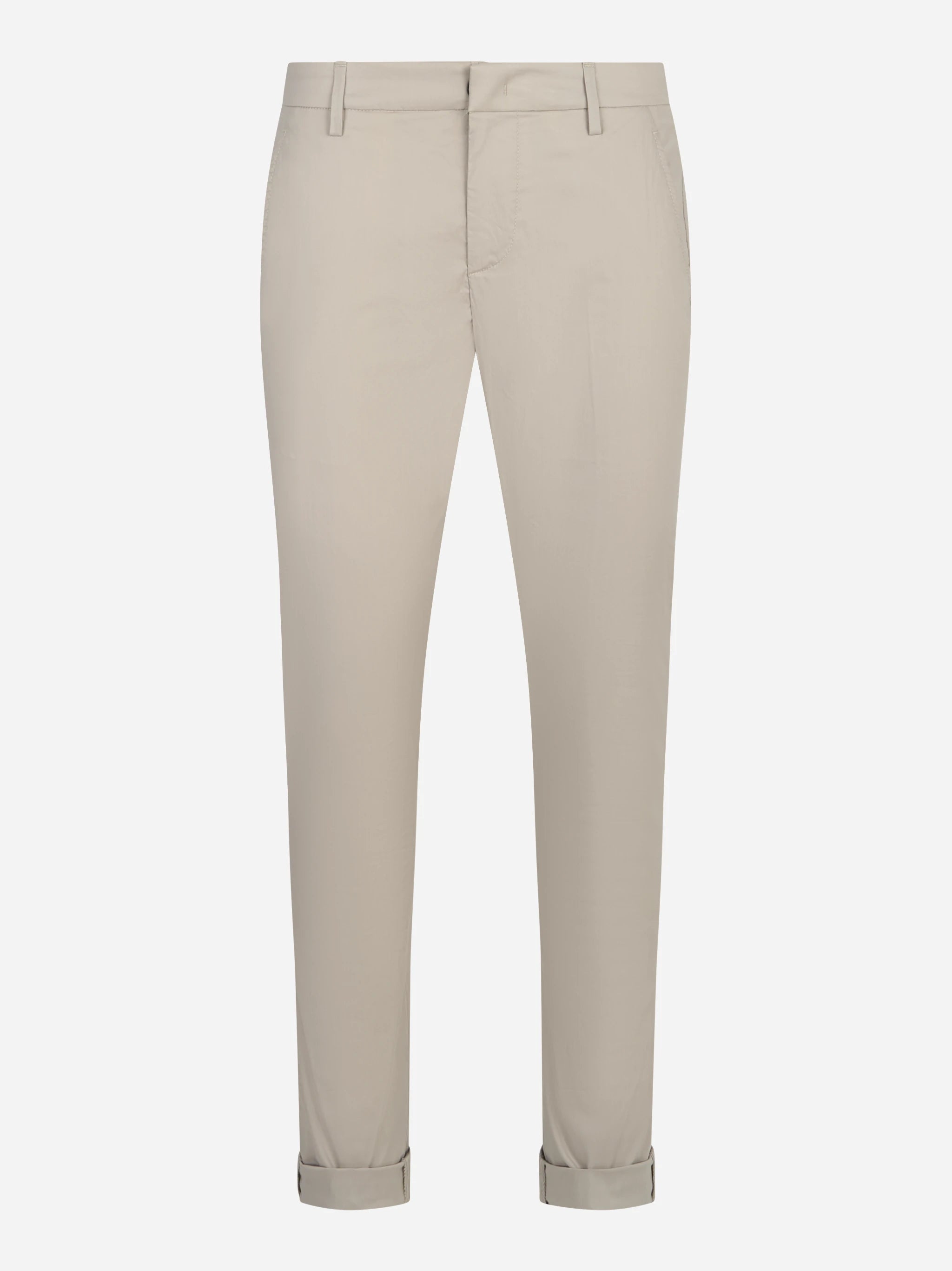 Pantalone slim fit Gaubert in popeline di cotone beige