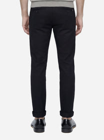 Pantalone slim fit Gaubert in popeline di cotone nero