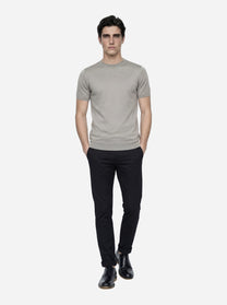 Pantalone slim fit Gaubert in popeline di cotone nero