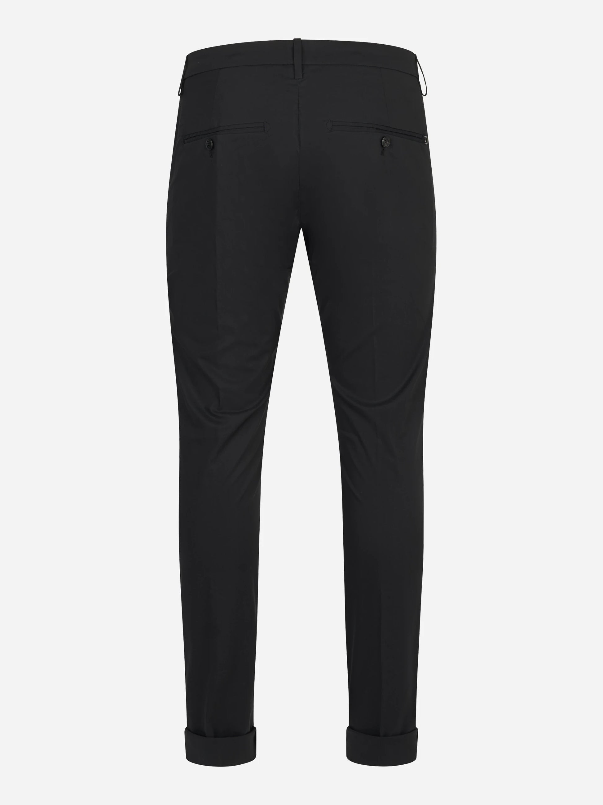 Pantalone slim fit Gaubert in popeline di cotone nero