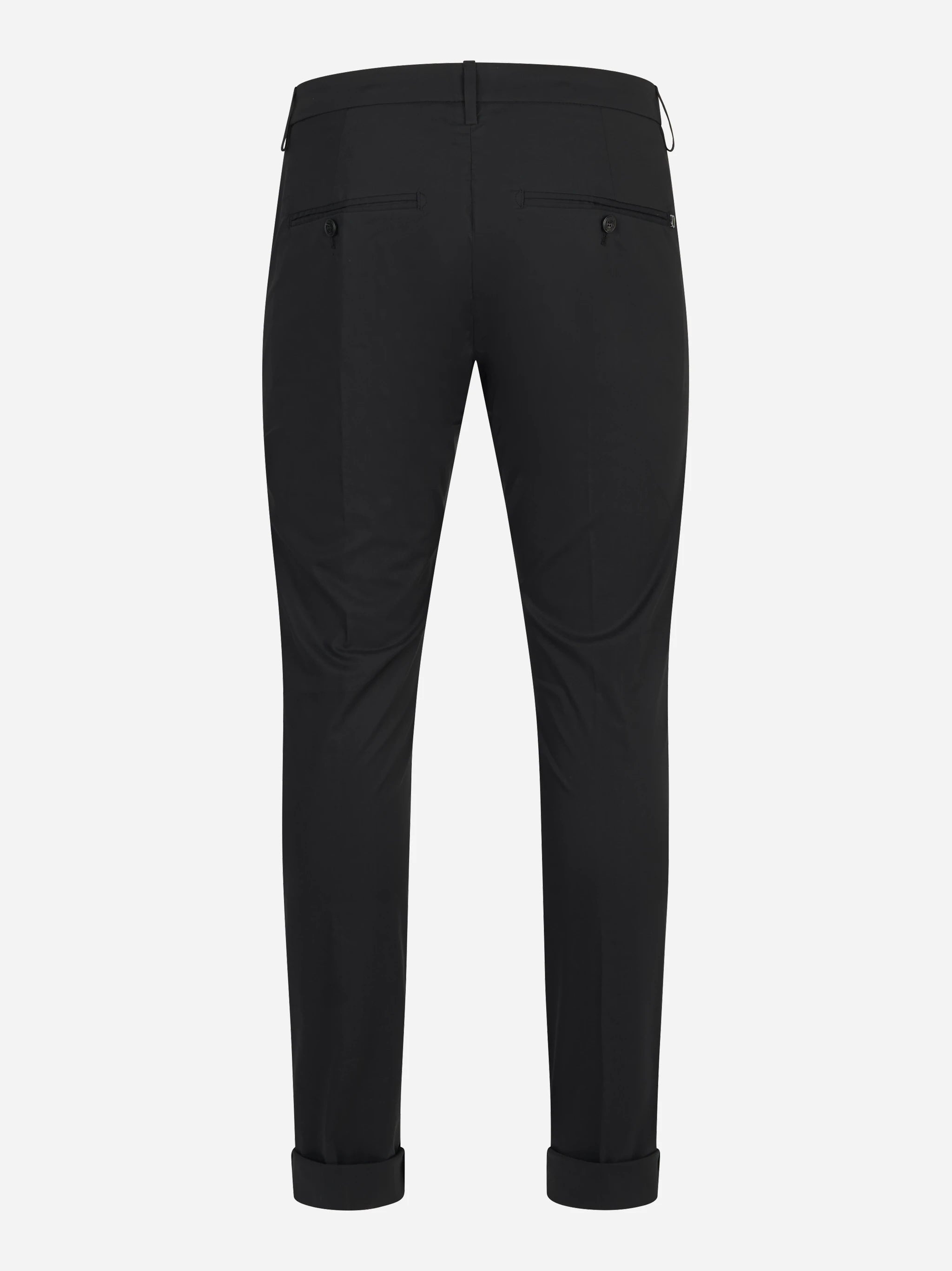 Pantalone slim fit Gaubert in popeline di cotone nero