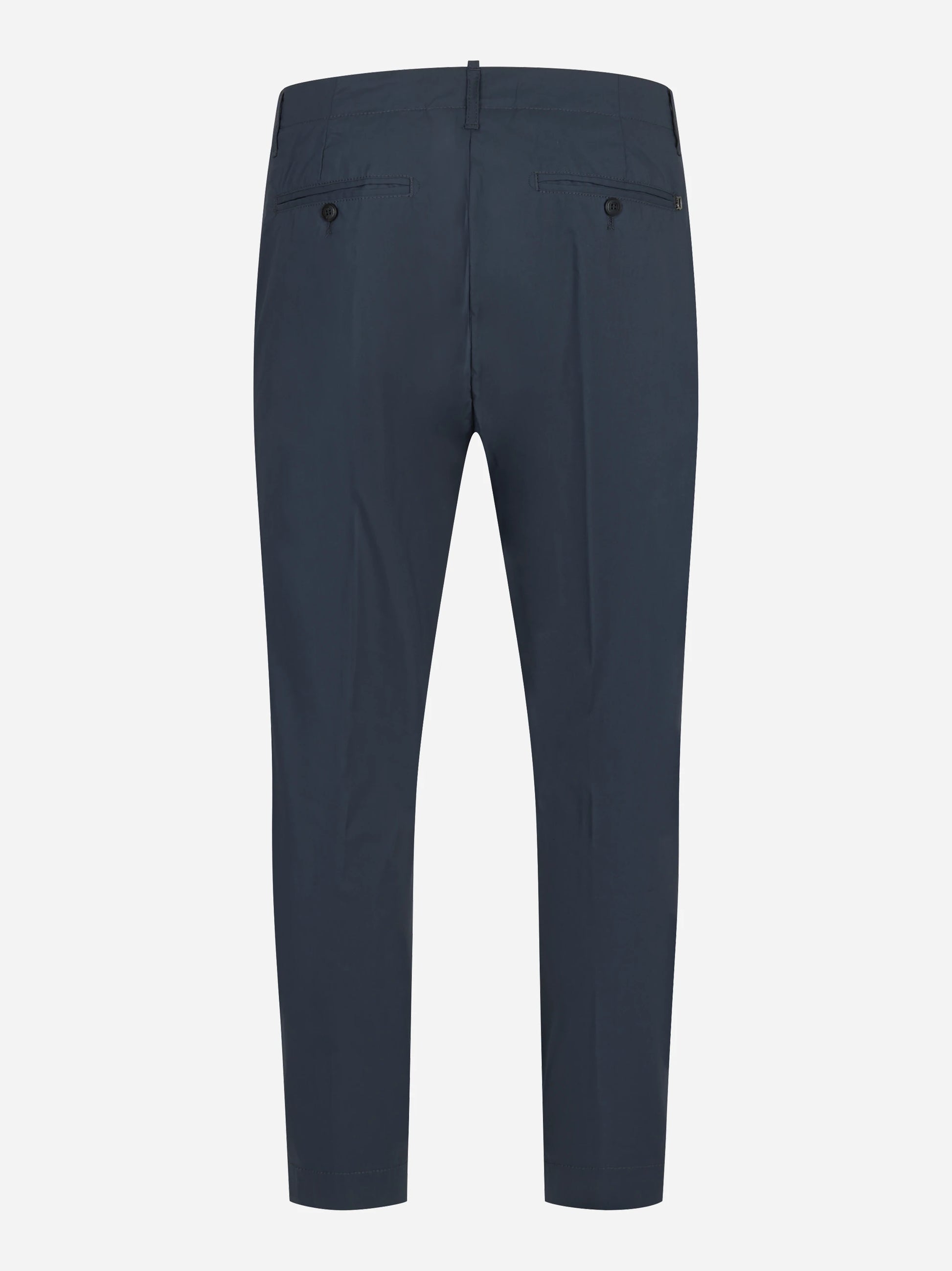 Pantalone carrot fit Ben in popeline di cotone blu