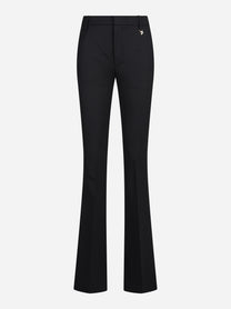 Pantaloni Lexi in lana stretch neri - vista frontale