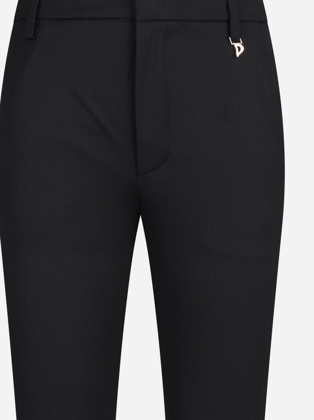 Pantaloni Lexi in lana stretch neri - dettaglio del prodotto