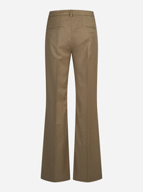 Pantaloni Janice wide leg in lana cammello - vista posteriore