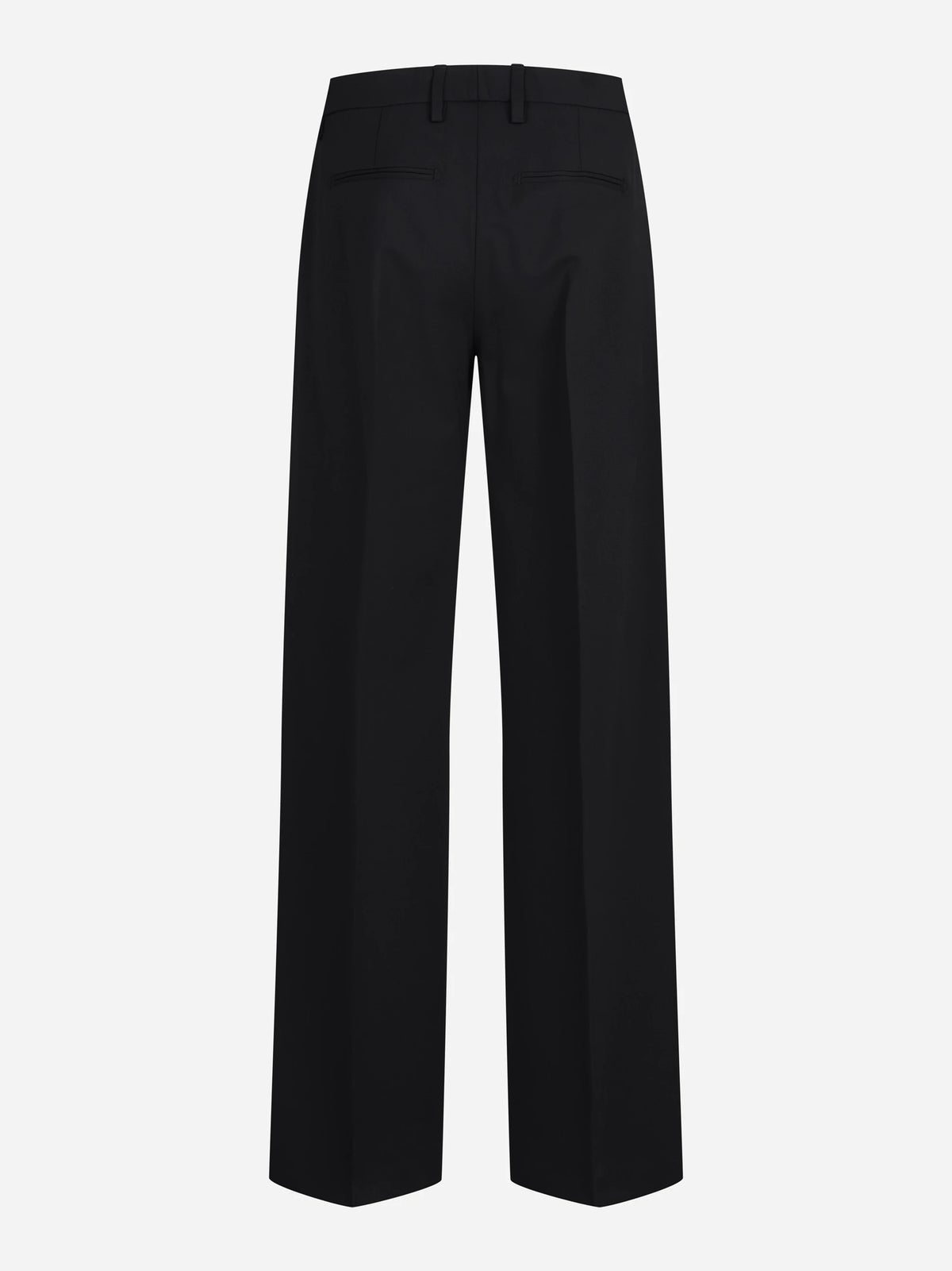 Pantaloni Lia sartoriali in lana stretch neri - vista posteriore