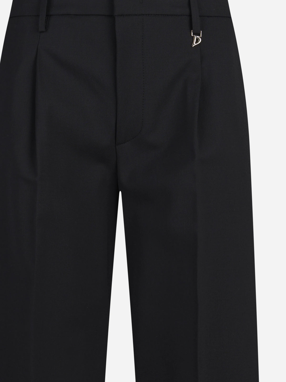 Pantaloni Lia sartoriali in lana stretch neri - dettaglio del prodotto