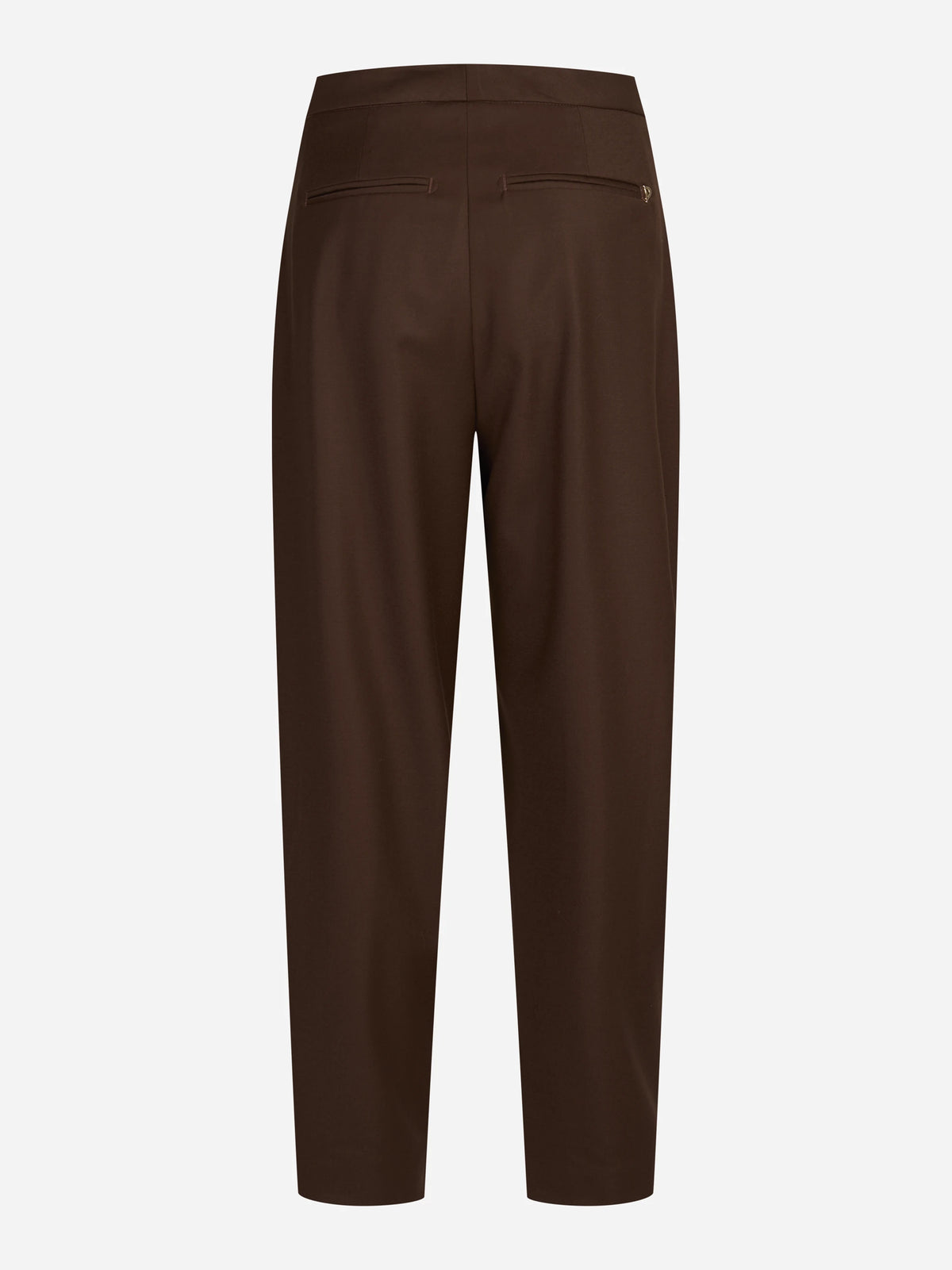 Pantaloni Sally loose fit in lana marroni - vista posteriore