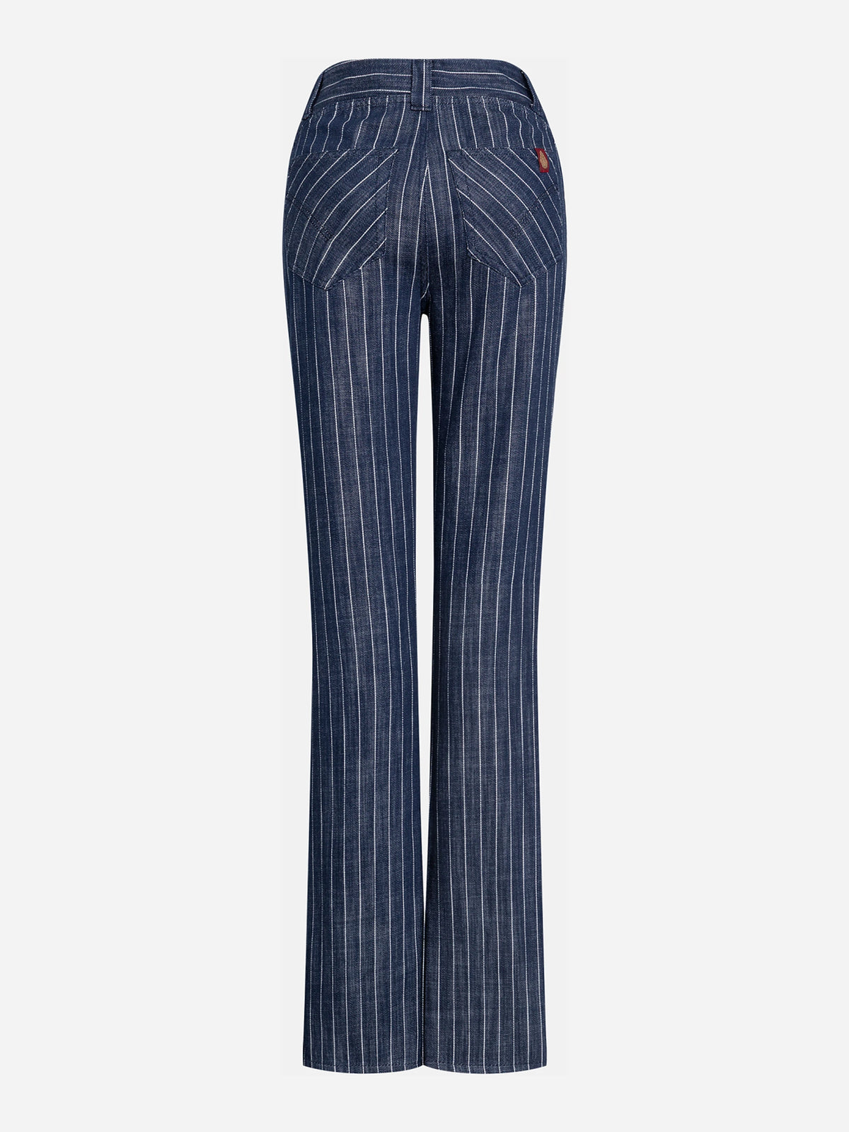 Pantaloni sartoriali gessati blu - vista posteriore