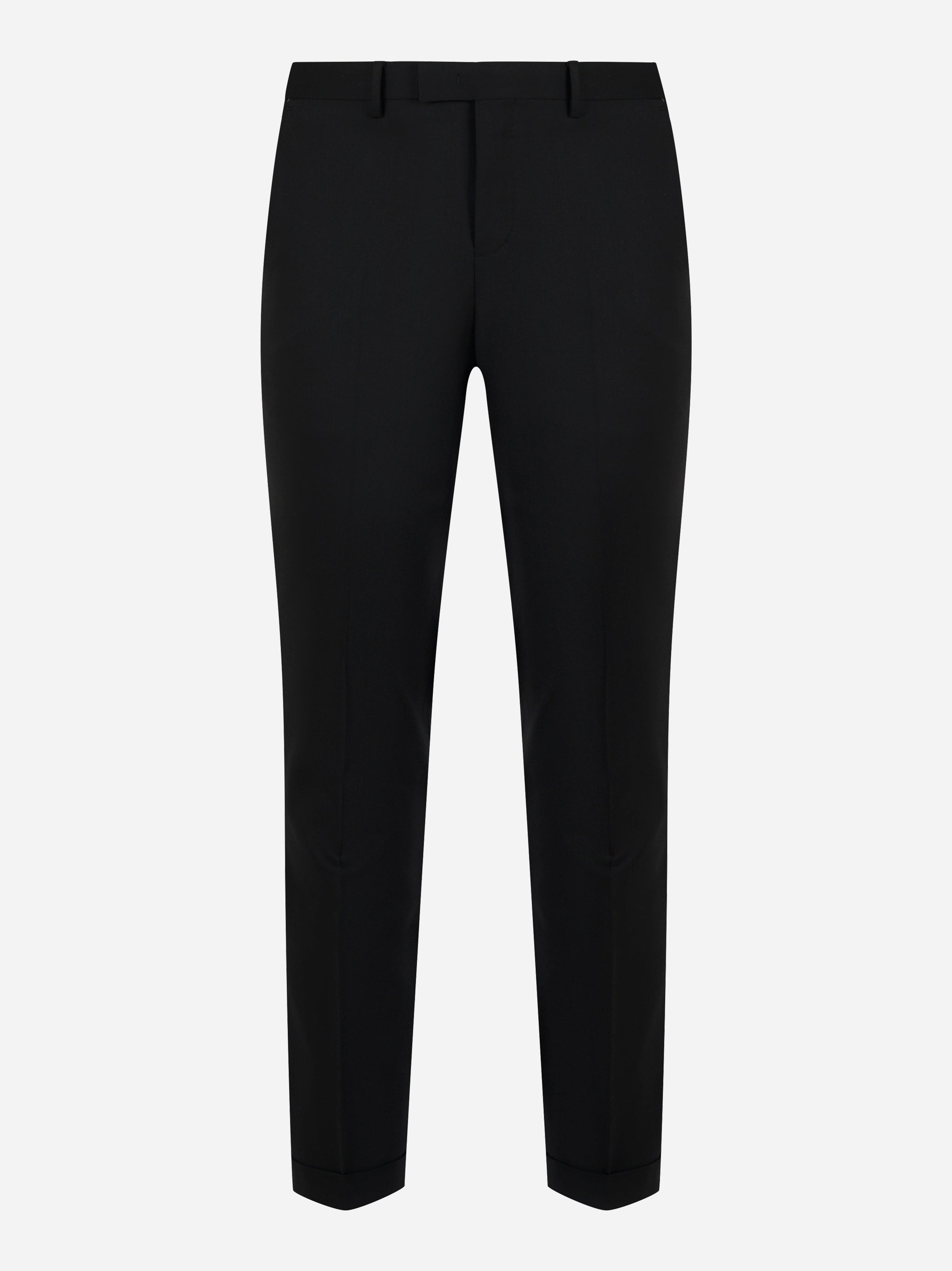 Pantaloni DONDUP Gaubert slim fit in fresco lana nera - fronte