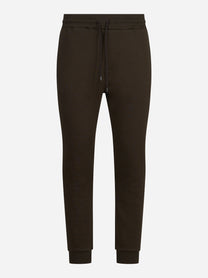 Pantaloni jogging in felpa marroni - vista frontale