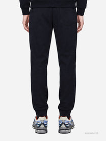 Pantaloni jogging in felpa blu - indossato, vista posteriore