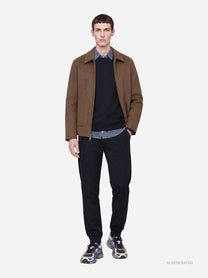 Pantaloni jogging in felpa blu - indossato, look completo