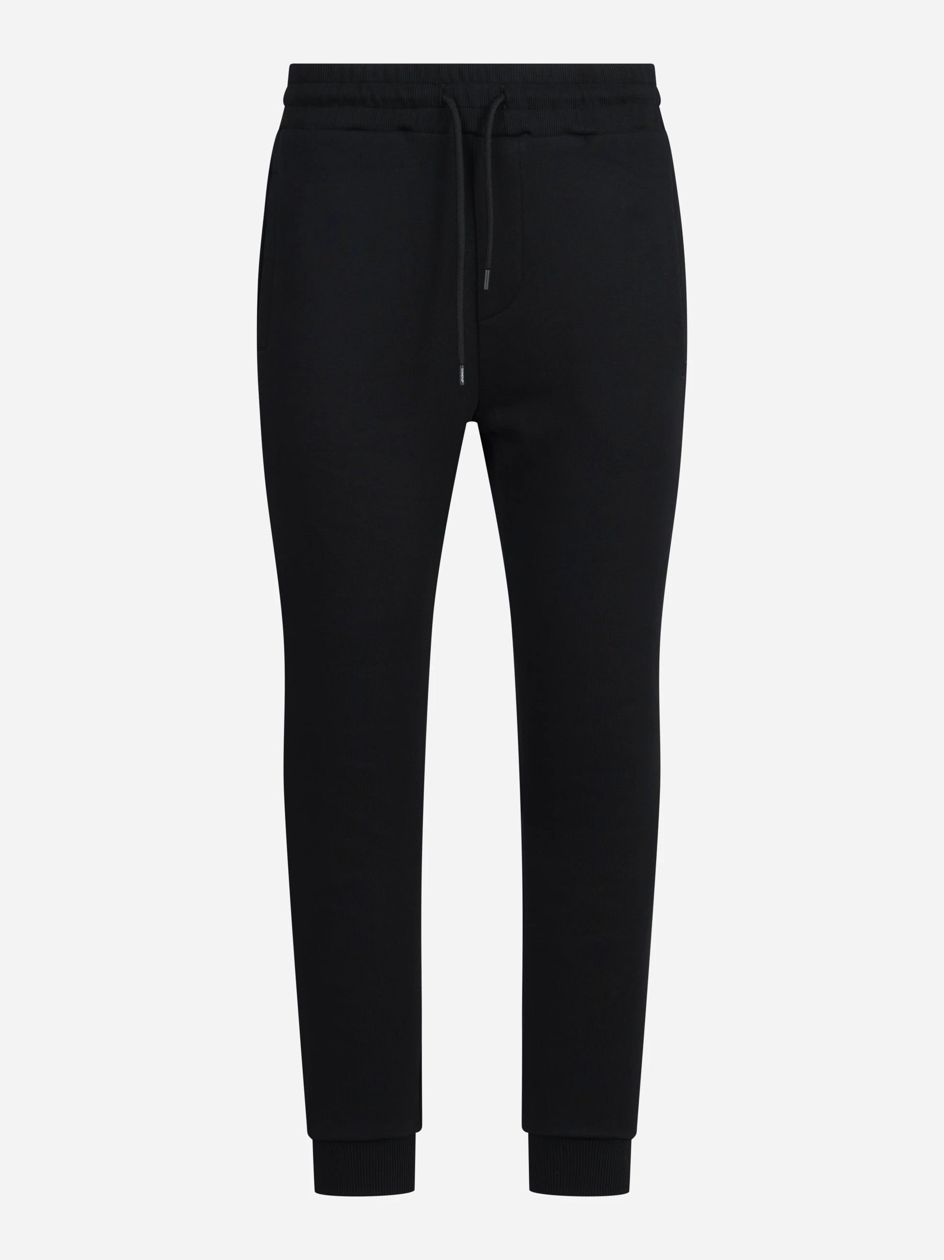 Pantaloni jogging in felpa neri - vista frontale