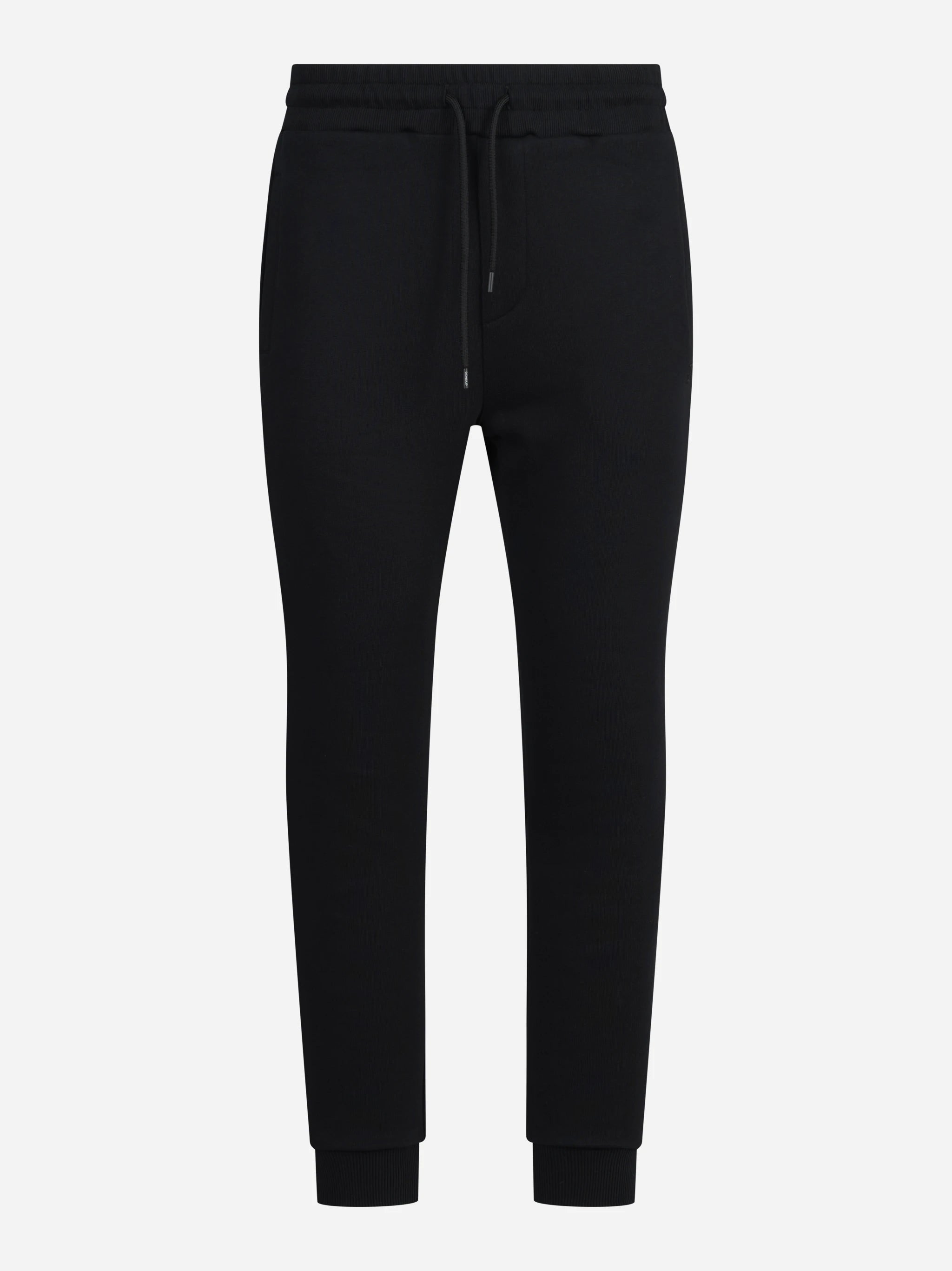 Pantaloni jogging in felpa neri - vista frontale