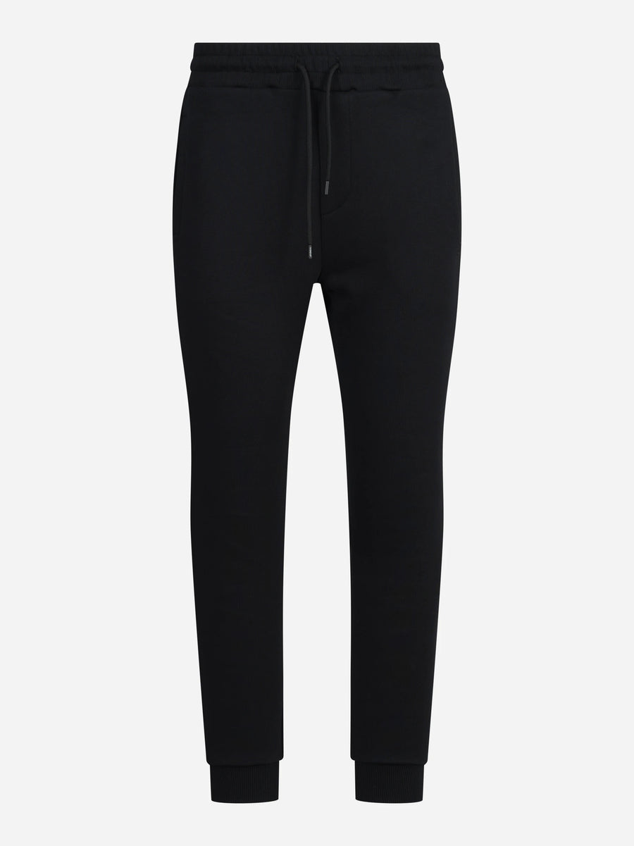 Pantaloni jogging in felpa neri - vista frontale
