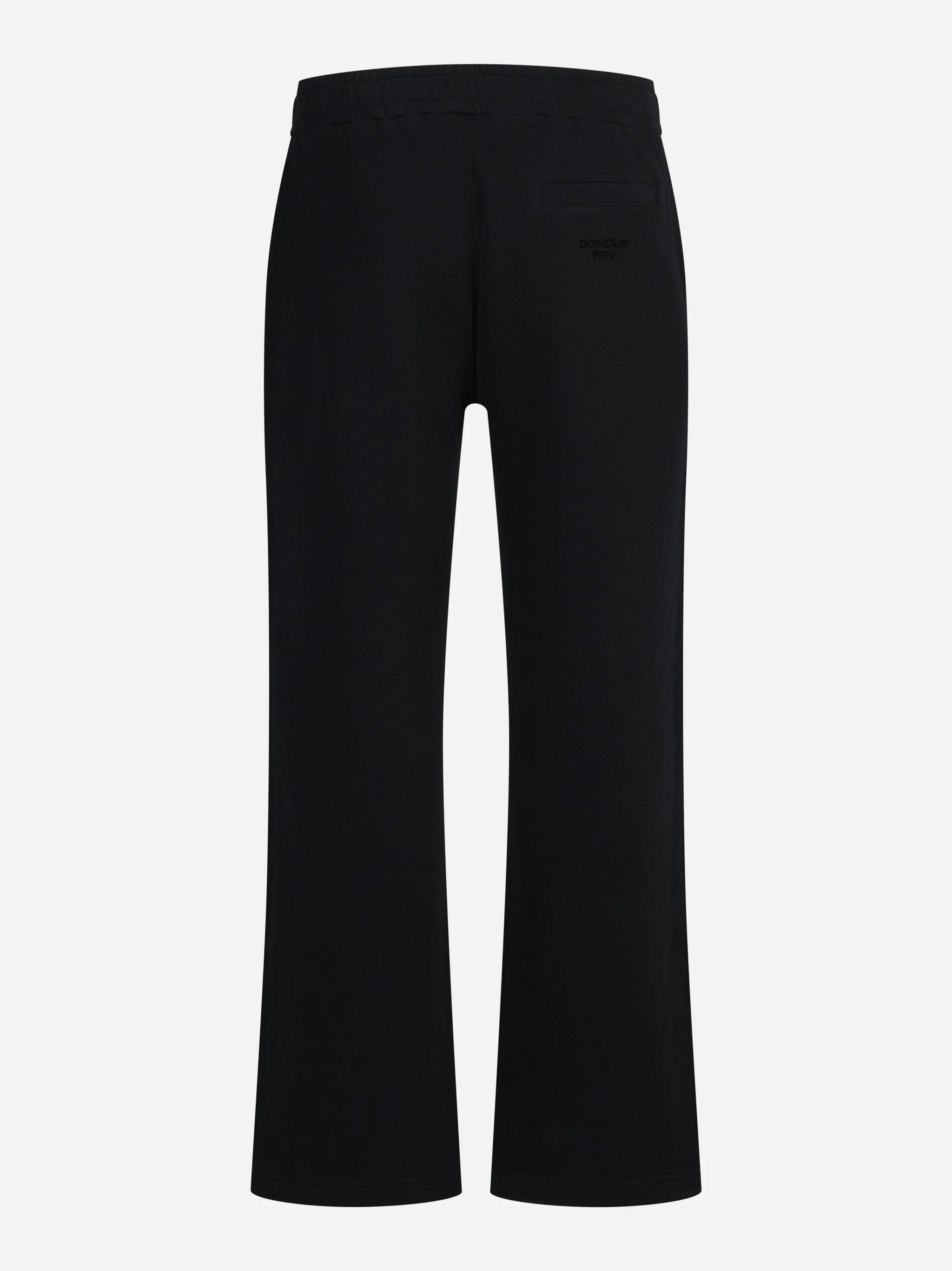 Pantaloni jogger regular in felpa neri - vista posteriore
