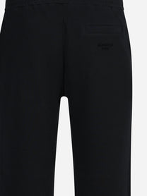Pantaloni jogger regular in felpa neri - vista laterale e dettagli